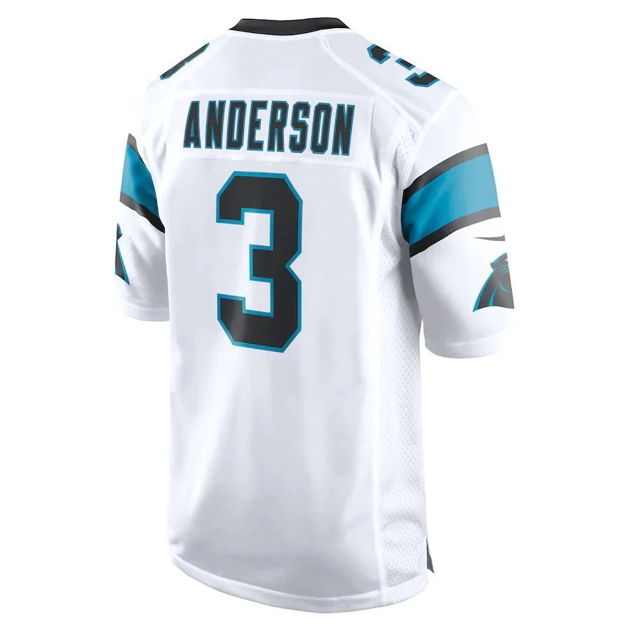 C.Panthers #3 Robbie Anderson White Game Player Jersey Stitched American Football Jerseys football jersey product view 1