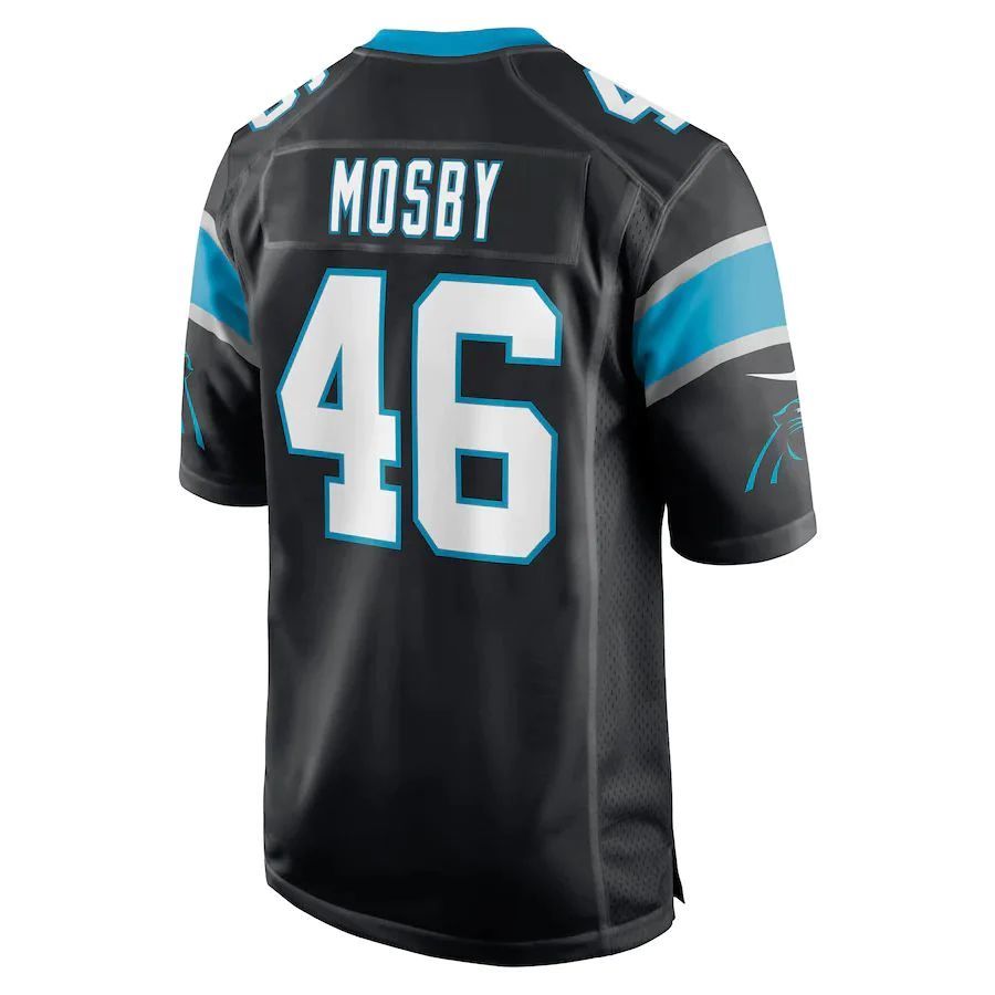 C.Panthers #46 Arron Mosby Black Game Player Jersey Stitched American Football Jerseys football jersey product view 1