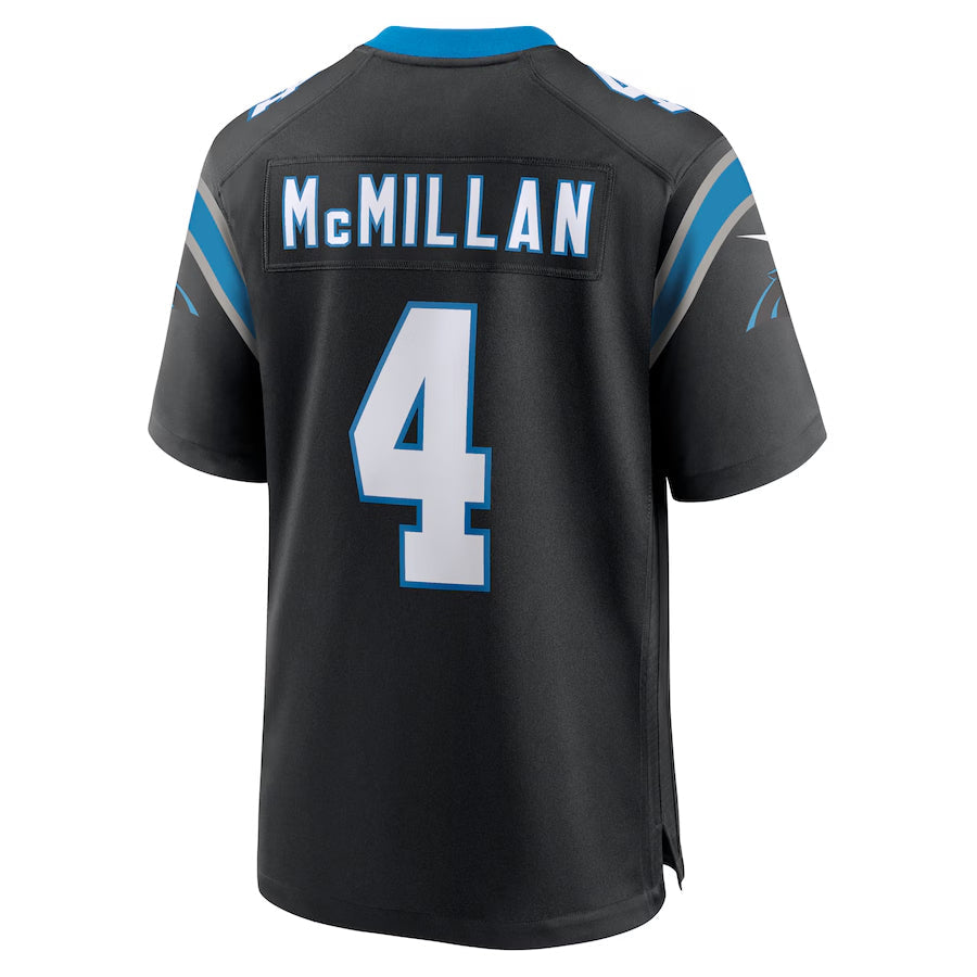 C.Panthers #4 Tetairoa McMillan Player Black Game Football Jerseys football jersey product view 1