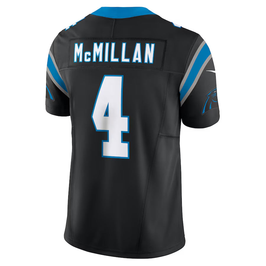 C.Panthers #4 Tetairoa McMillan Player Black Vapor F.U.S.E. Limited Football Jerseys football jersey product view 1