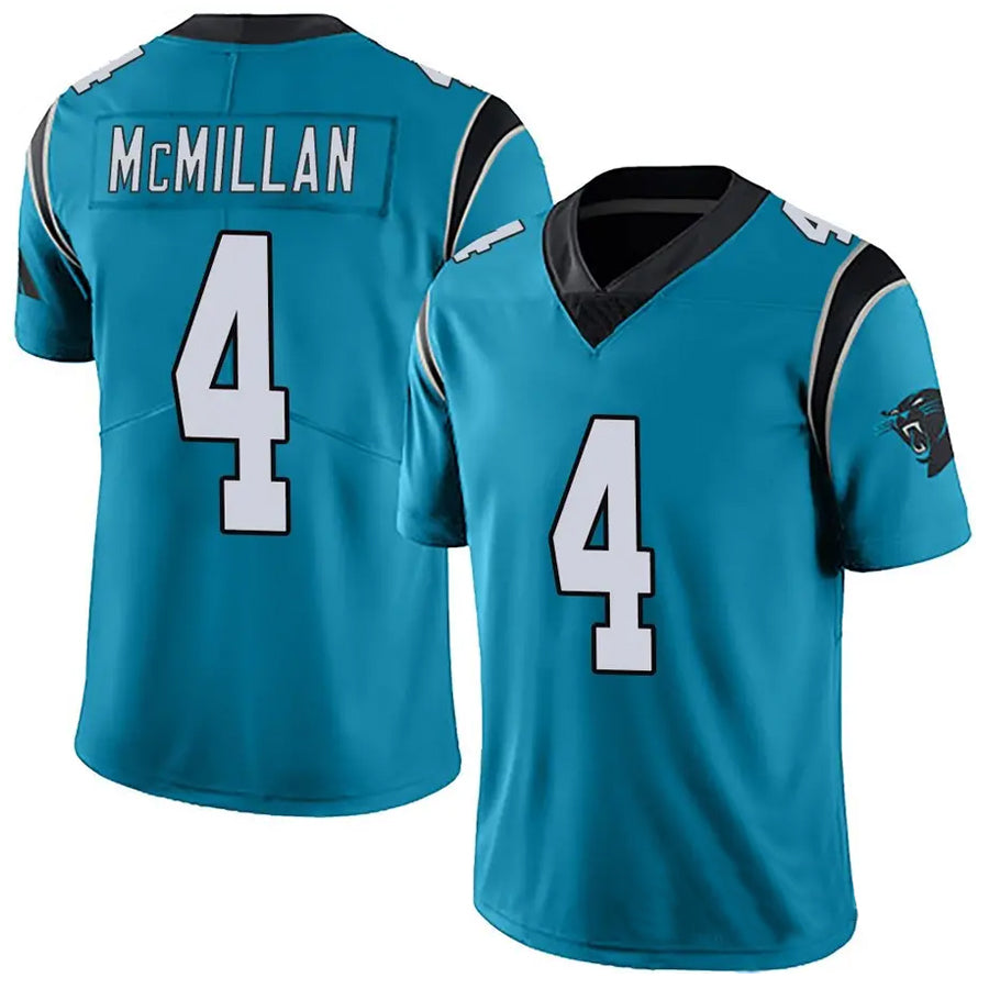 C.Panthers #4 Tetairoa McMillan Player Blue Limited Vapor Untouchable Football Jerseys football jersey product view 1