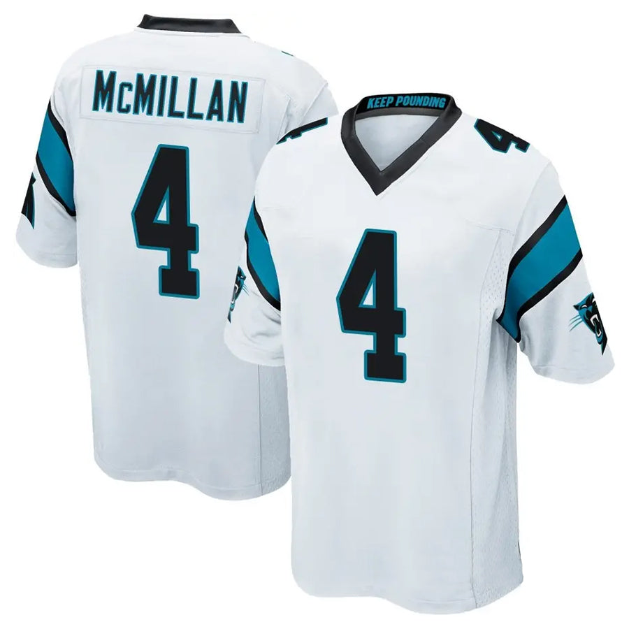 C.Panthers #4 Tetairoa McMillan Player White Game Football Jerseys football jersey product view 1