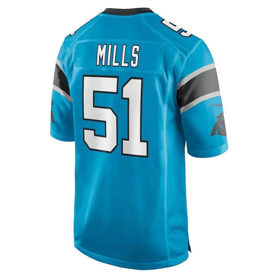 C.Panthers #51 Sam Mills Blue Retired Player Jersey Stitched American Football Jerseys football jersey product view 1