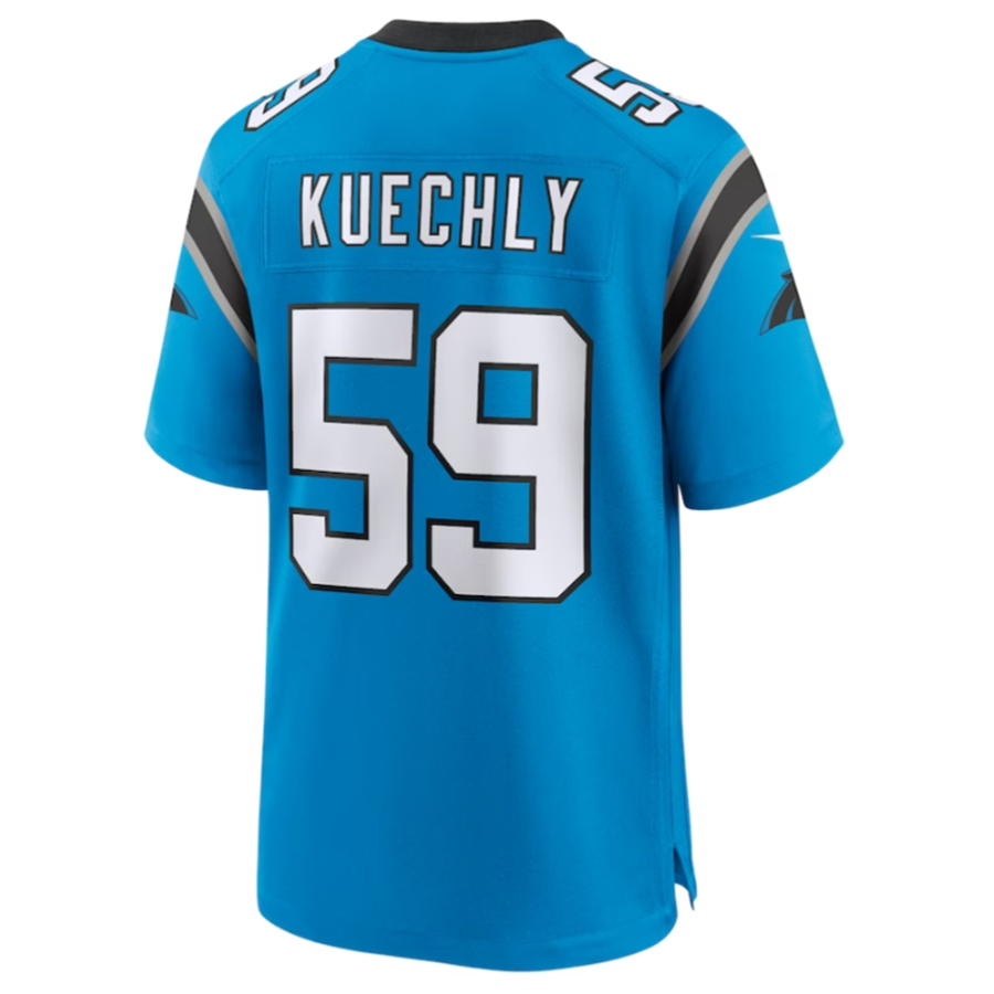 C.Panthers #59 Luke Kuechly Player Blue Home Game Football Jerseys football jersey product view 1