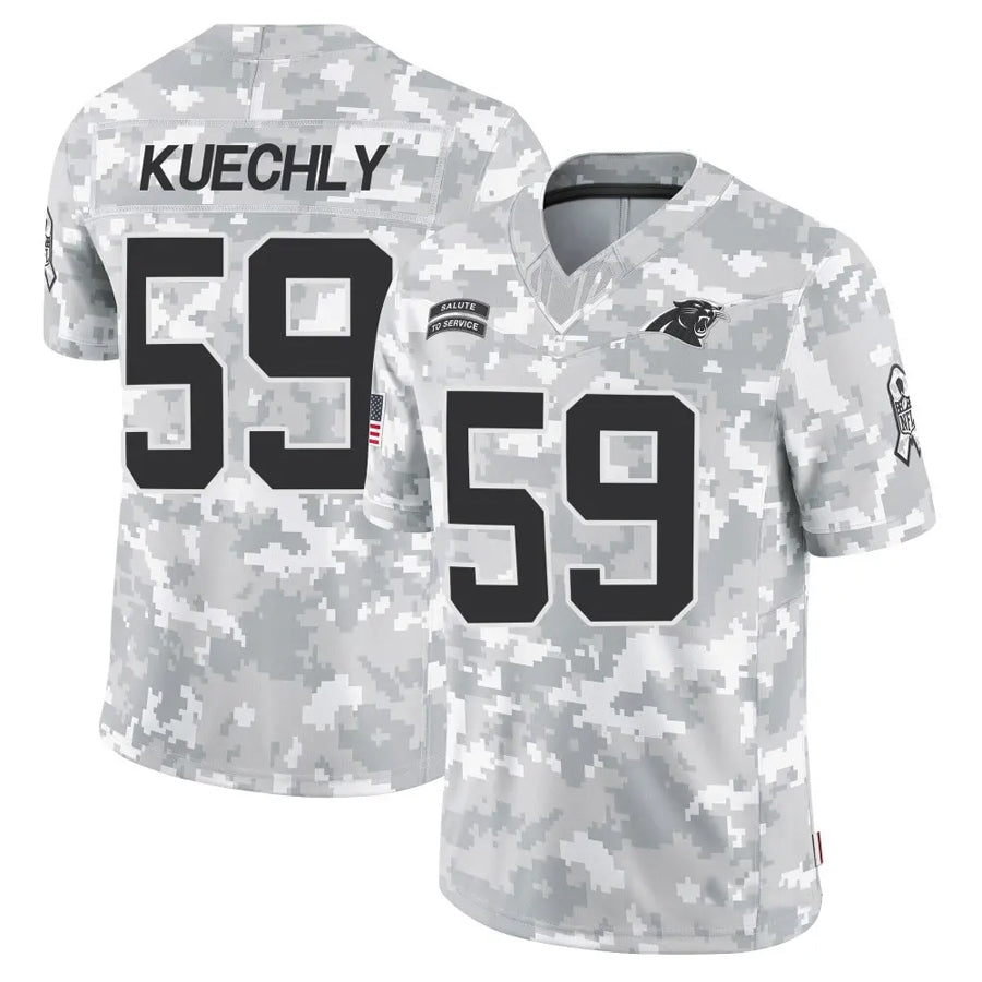 C.Panthers #59 Luke Kuechly Player Arctic Camo Salute to Service Limited Football Jerseys football jersey product view 1