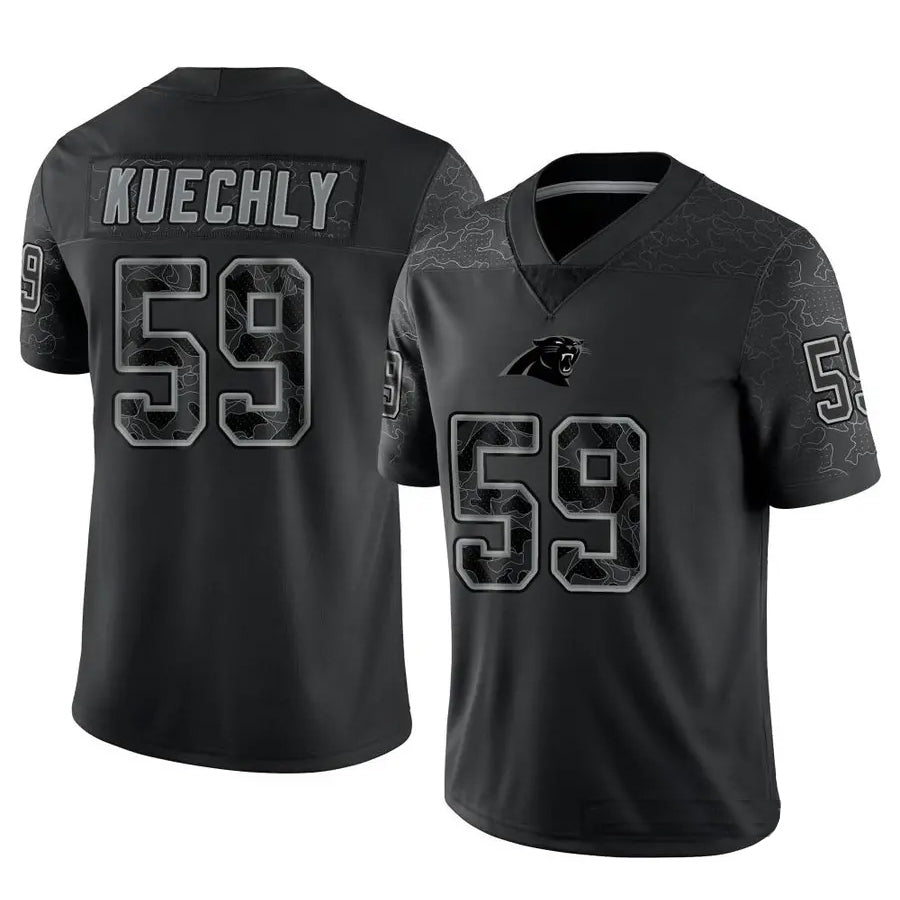 C.Panthers #59 Luke Kuechly Player Black REFLECTIVE Limited Football Jerseys football jersey product view 1