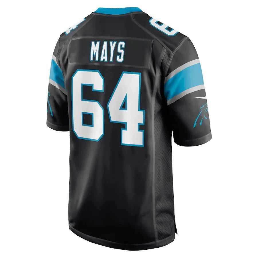 C.Panthers #64 Cade Mays Black Game Player Jersey Stitched American Football Jerseys football jersey product view 1