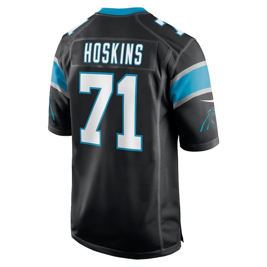 C.Panthers #71 Phil Hoskins Black Game Player Jersey Stitched American Football Jerseys football jersey product view 1