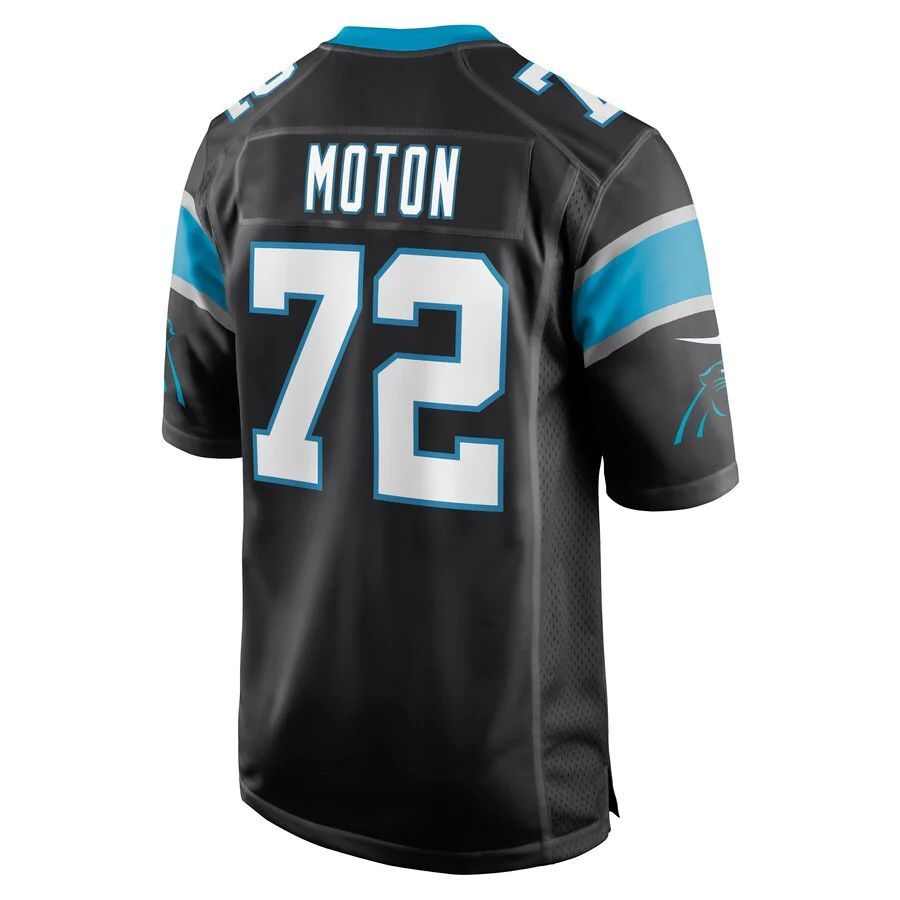 C.Panthers #72 Taylor Moton Player Black Home Game Football Jerseys football jersey product view 1
