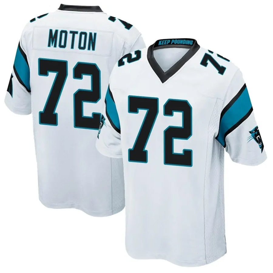 C.Panthers #72 Taylor Moton Player Game Football Jerseys football jersey product view 1