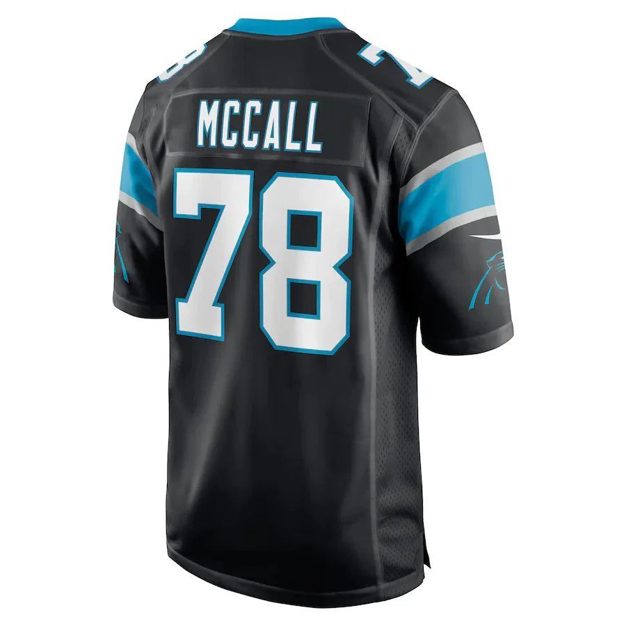 C.Panthers #78 Marquan McCall Black Game Player Jersey Stitched American Football Jerseys football jersey product view 1