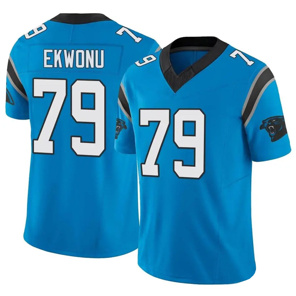 C.Panthers #79 Ikem Ekwonu Player Blue Vapor F.U.S.E. Limited Football Jerseys football jersey product view 1