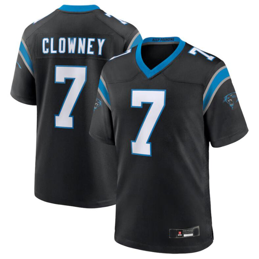 C.Panthers #7 Jadeveon Clowney Black Game Jersey American Stitched Football Jerseys football jersey product view 2