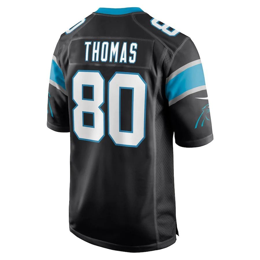 C.Panthers #80 Ian Thomas Black Game Player Jersey Stitched American Football Jerseys football jersey product view 1