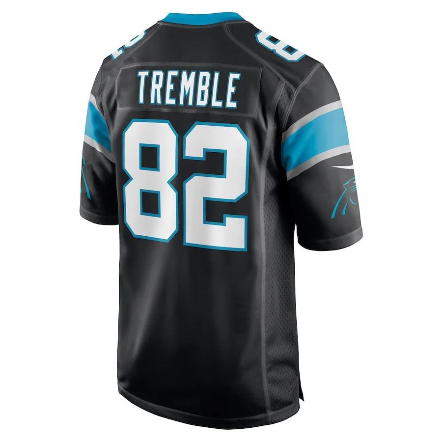 C.Panthers #82 Tommy Tremble Black Game Player Jersey Stitched American Football Jerseys football jersey product view 1
