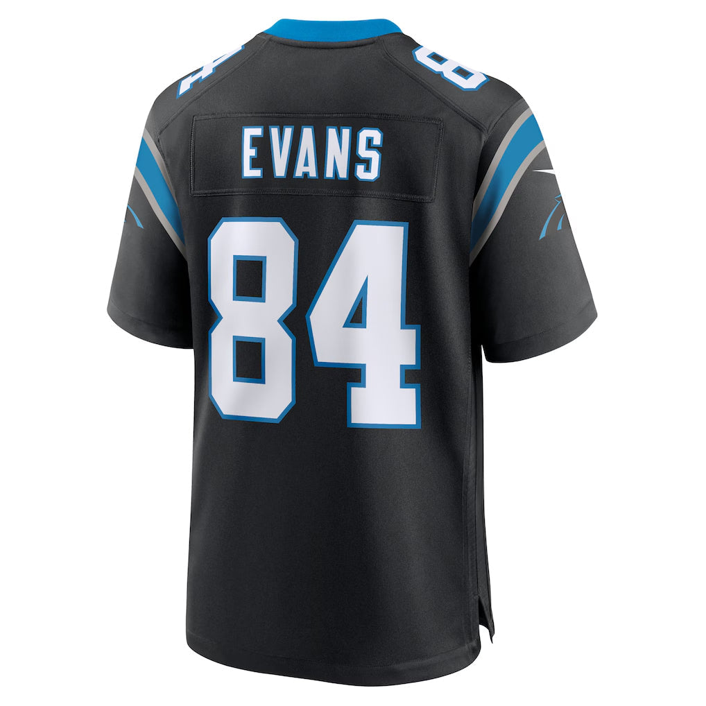 C.Panthers #84 Mitchell Evans Player Black Home Game Football Jerseys football jersey product view 1