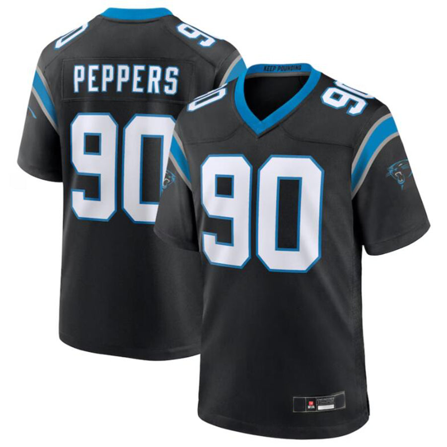 C.Panthers #90 Julius Peppers Black Player Game Jersey American Stitched Football Jerseys football jersey product view 2