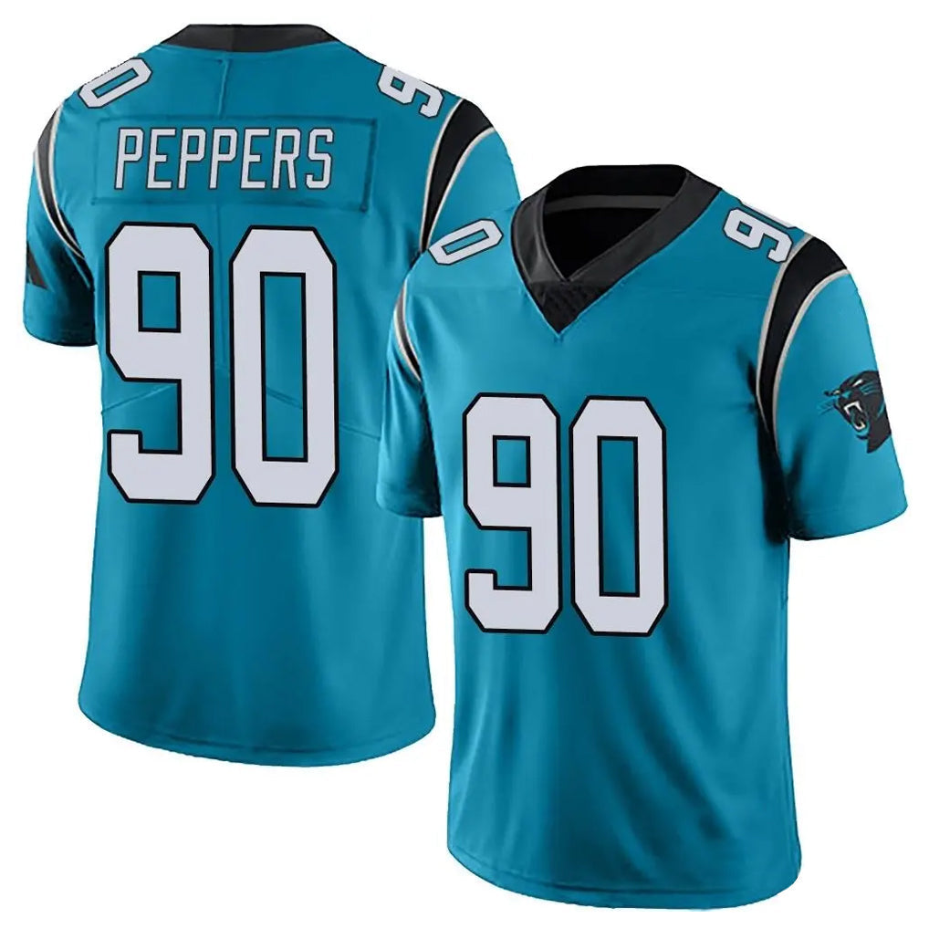 C.Panthers #90 Julius Peppers Player Blue Vapor Limited Football Jerseys football jersey product view 1