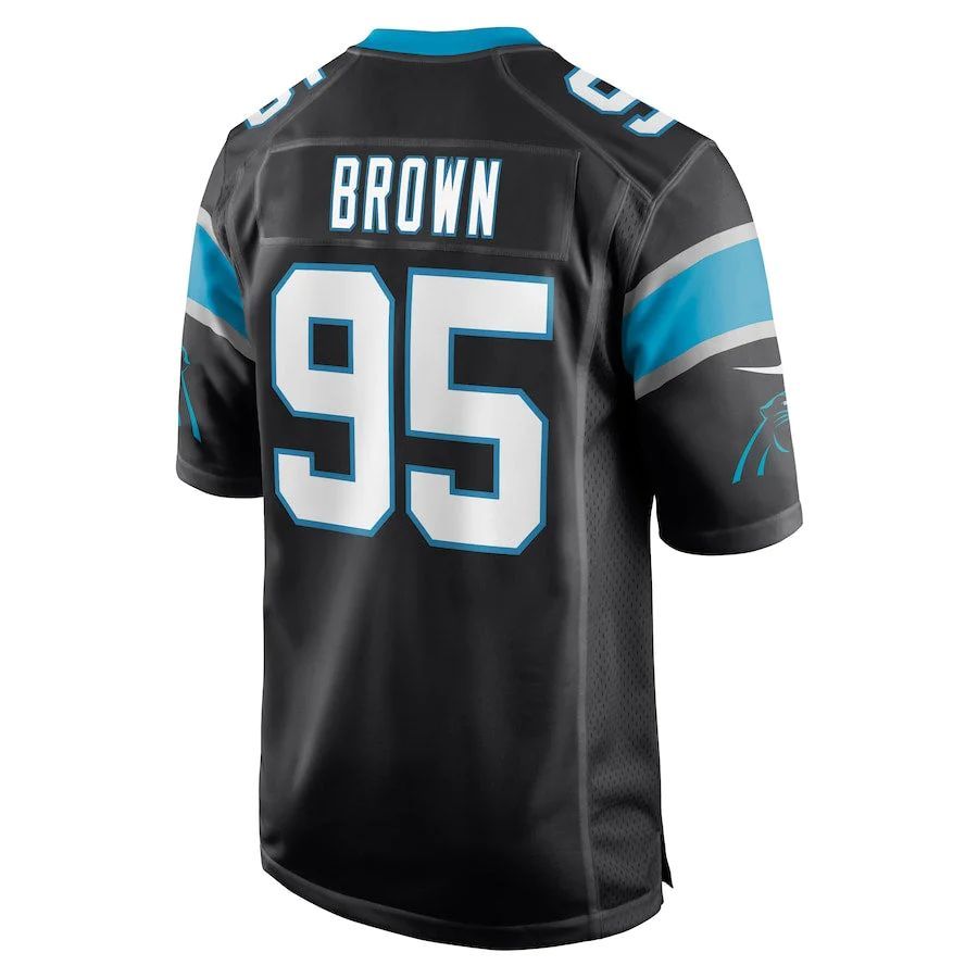 C.Panthers #95 Derrick Brown Black Player Game Jersey Stitched American Football Jerseys football jersey product view 1