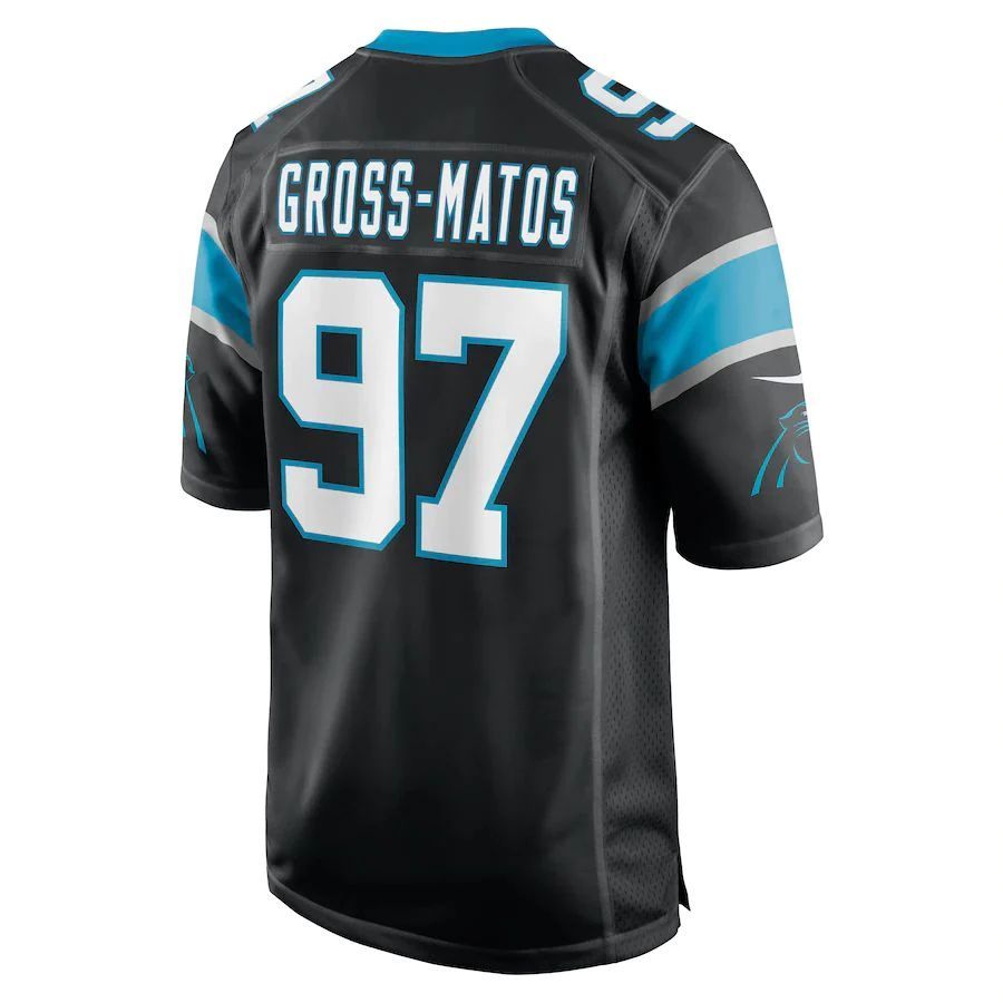 C.Panthers #97 Yetur Gross-Matos Black Player Game Jersey Stitched American Football Jerseys football jersey product view 1