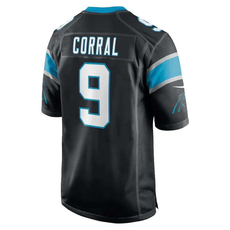 C.Panthers #9 Matt Corral Black 2022 Draft Pick Player Game Jersey Stitched American Football Jerseys football jersey product view 1