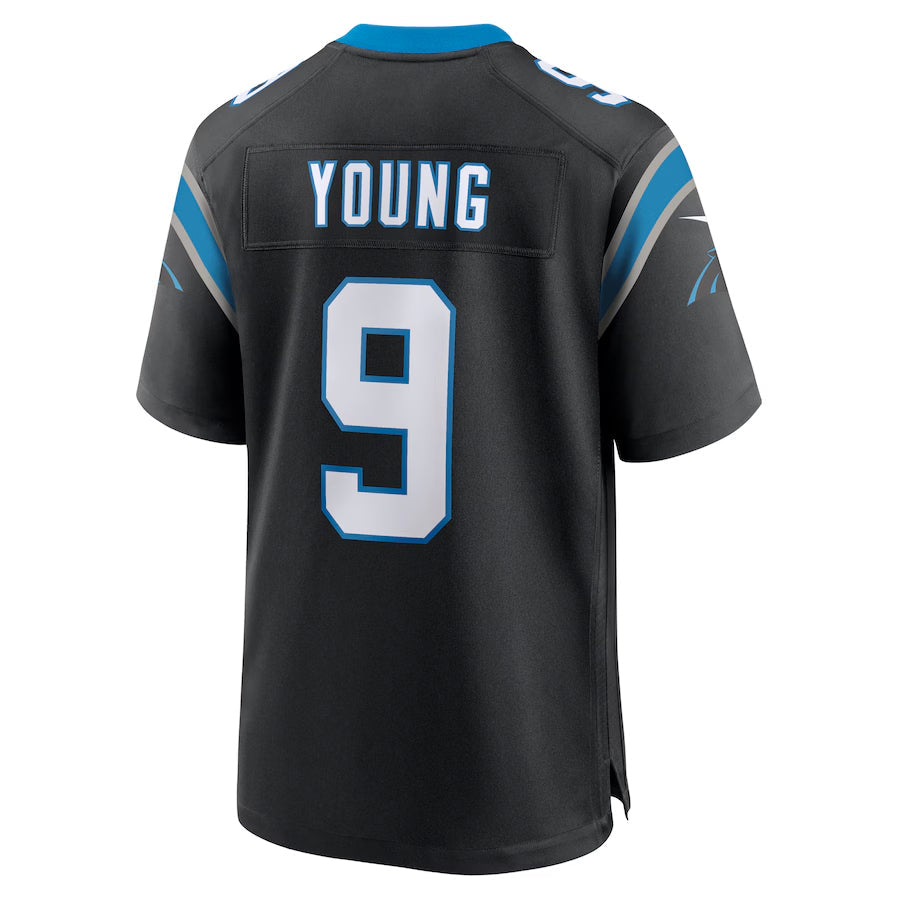 C.Panthers #9 Bryce Young Player Black Home Game Football Jerseys football jersey product view 1
