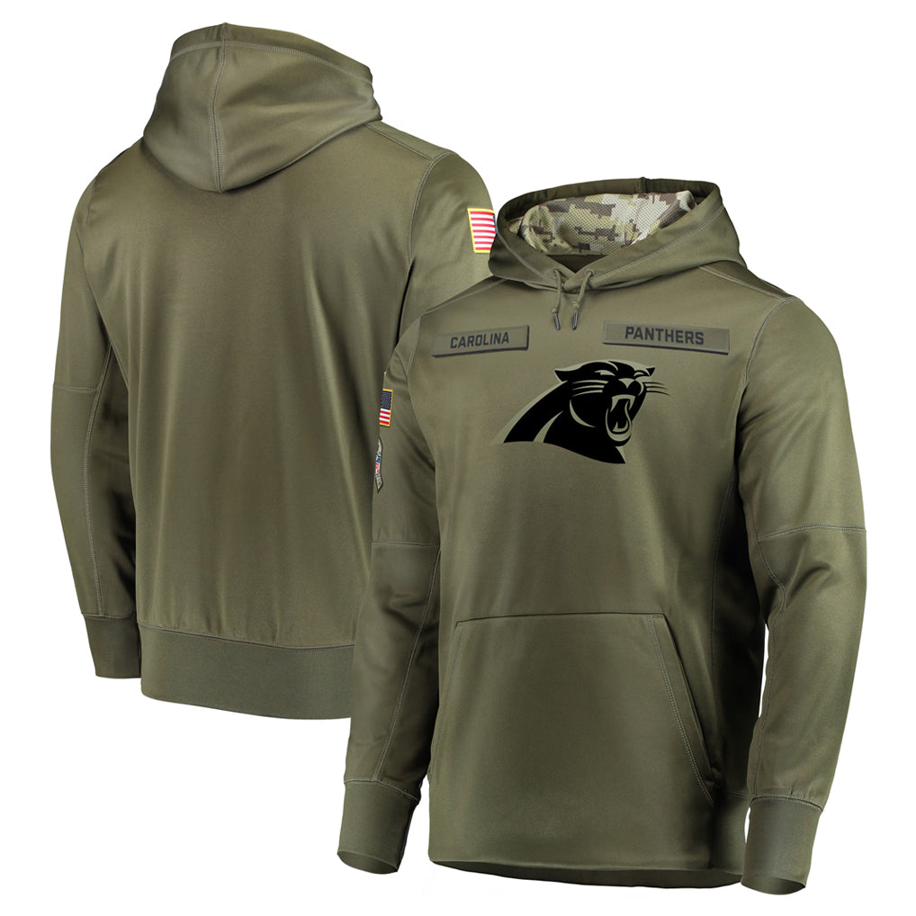 C.Panthers Olive Salute to Service Limited Hoodies Football Jerseys football jersey product view 1
