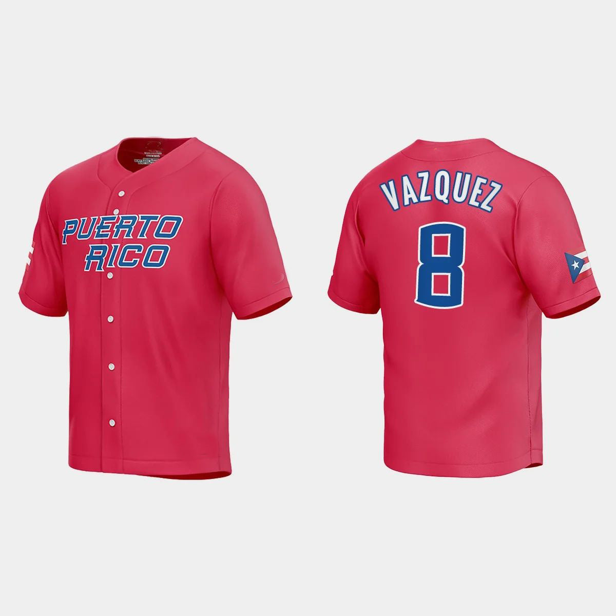 #8 CHRISTIAN VAZQUEZ WORLD BASEBALL CLASSIC 2023 WORLD BASEBALL CLASSIC JERSEY ¨C RED Stitches Baseball Jerseys baseball jersey product view 1