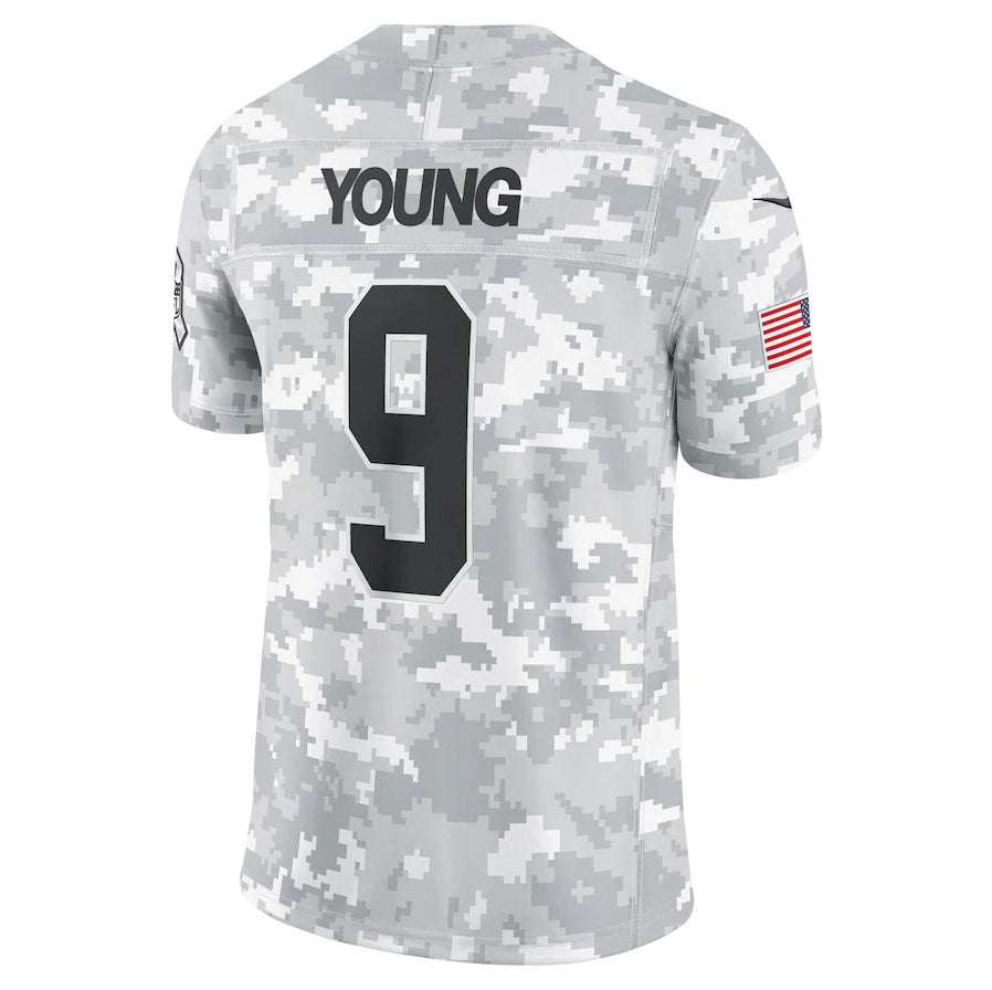 C.Panthers #9 Bryce Young Player Arctic Camo Salute to Service Limited Stitched American Football Jerseys football jersey product view 1