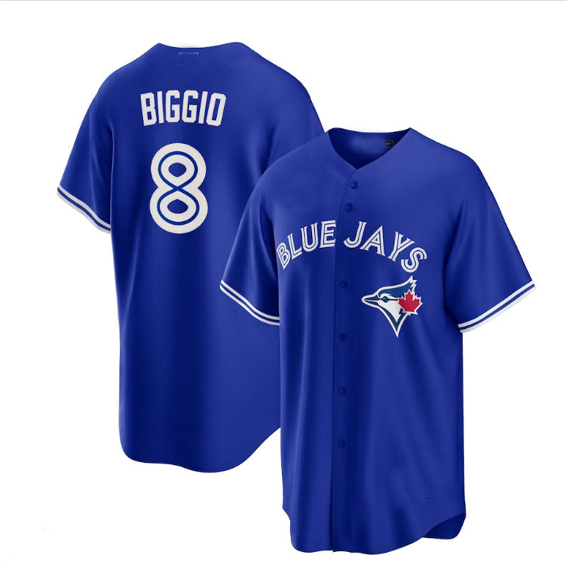 Toronto Blue Jays #8 Cavan Biggio Replica Player Name Jersey - Royal Baseball Jerseys baseball jersey product view 1