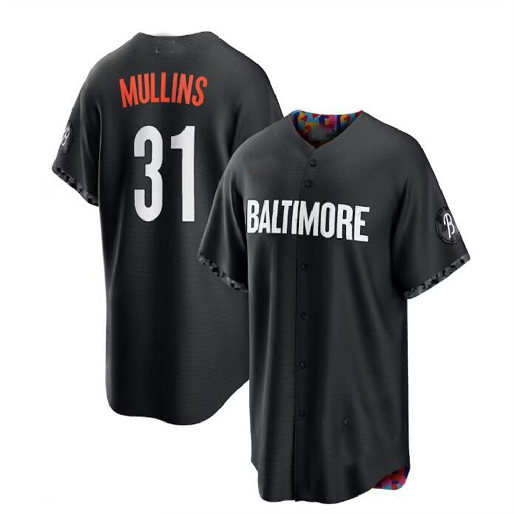 Baltimore Orioles #31 Cedric Mullins 2023 City Connect Replica Player Jersey - Black Baseball Jerseys baseball jersey product view 1