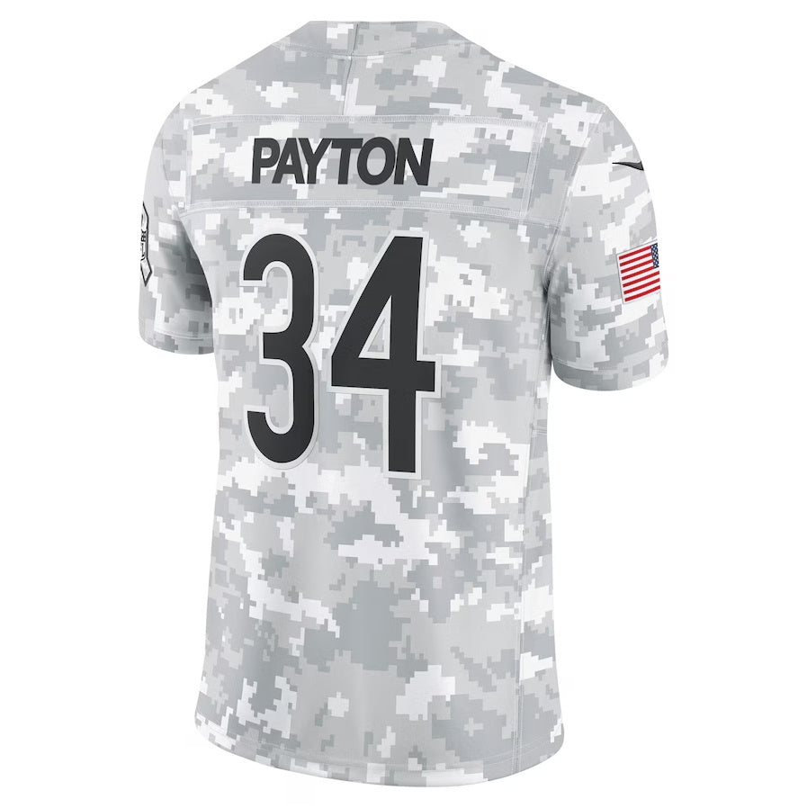 C.Bears #34 Walter Payton Arctic Camo Salute to Service Retired Player Limited Stitched American Football Jerseys football jersey product view 1