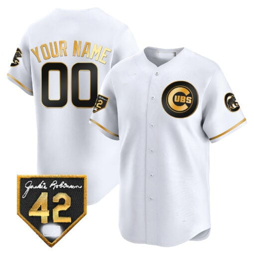 Custom Chicago Cubs 2024 Jackie Robinson Patch Vapor Premier Limited V2¨C All Stitched Baseball Jersey baseball jersey product view 1