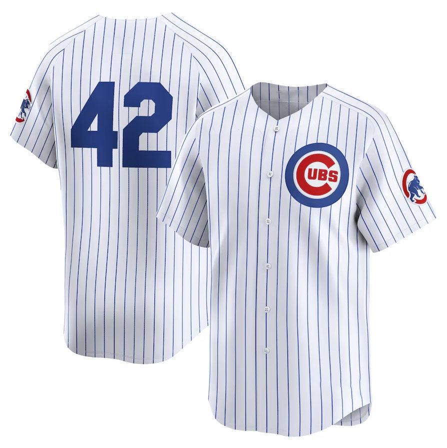 Chicago Cubs 2024 #42 Jackie Robinson Day Home Limited Jersey ¨C White Stitches Baseball Jerseys baseball jersey product view 1