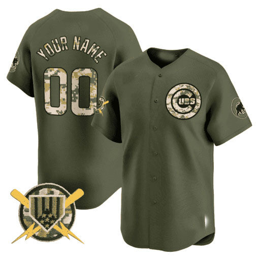 Custom Chicago Cubs Armed Forces Day Vapor Premier Limited¨C All Stitched Baseball Jersey baseball jersey product view 1