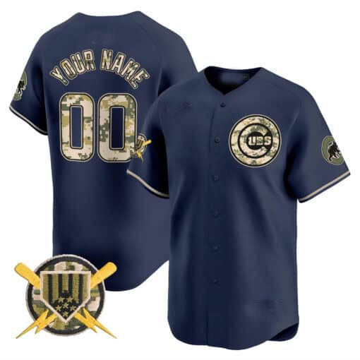 Custom Chicago Cubs Armed Forces Day Vapor Premier Limited¨C All Stitched Baseball Jersey baseball jersey product view 2