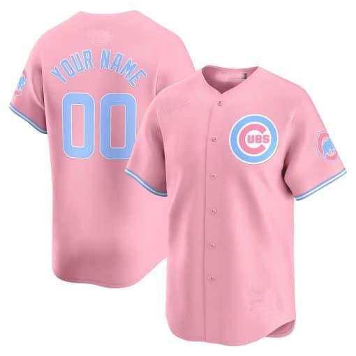 Custom Chicago Cubs Bubblegum Pink Vapor Premier Limited¨C All Stitched Baseball Jersey baseball jersey product view 1