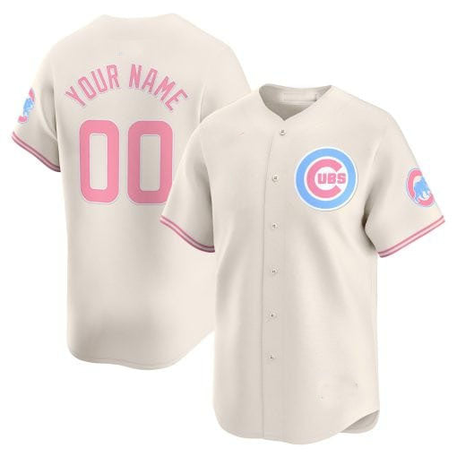 Custom Chicago Cubs Bubblegum Pink Vapor Premier Limited¨C All Stitched Baseball Jersey baseball jersey product view 3