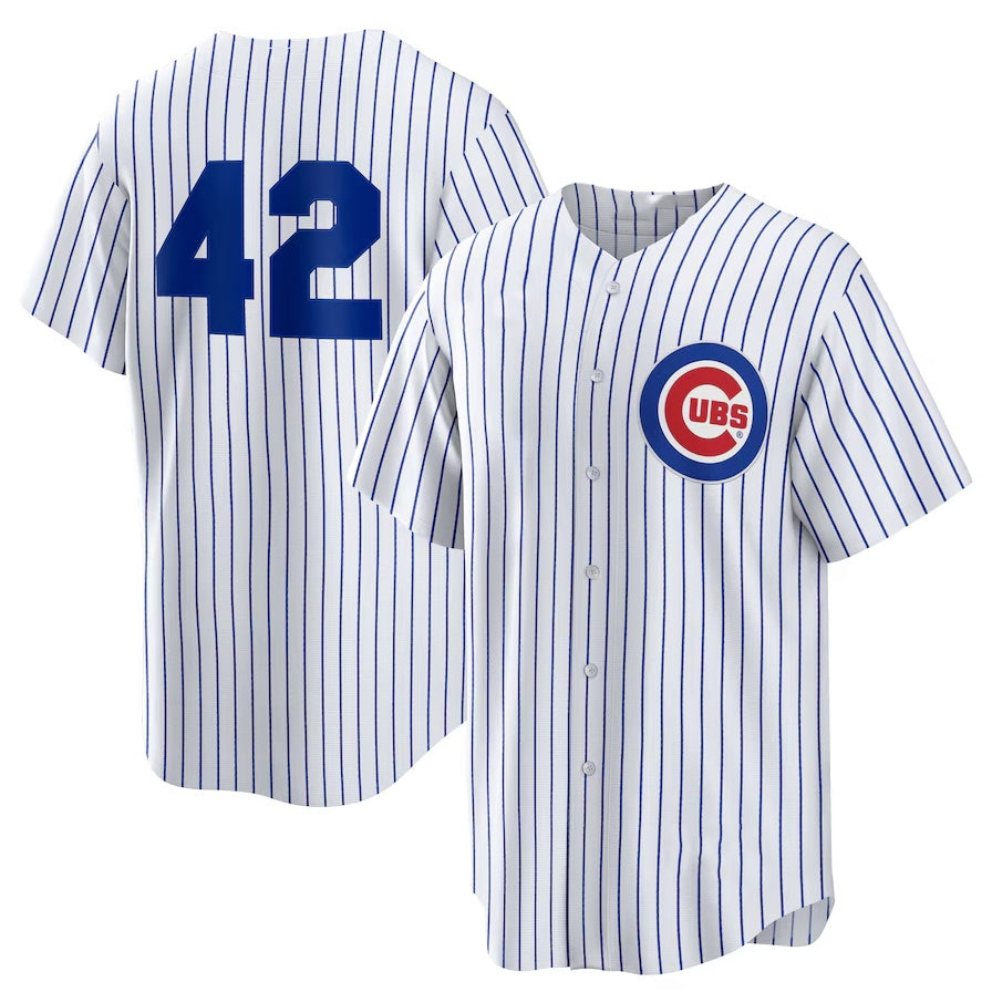 Chicago Cubs Home 2025 Jackie Robinson Day Replica Jersey - White Stitched Baseball Jersey baseball jersey product view 1