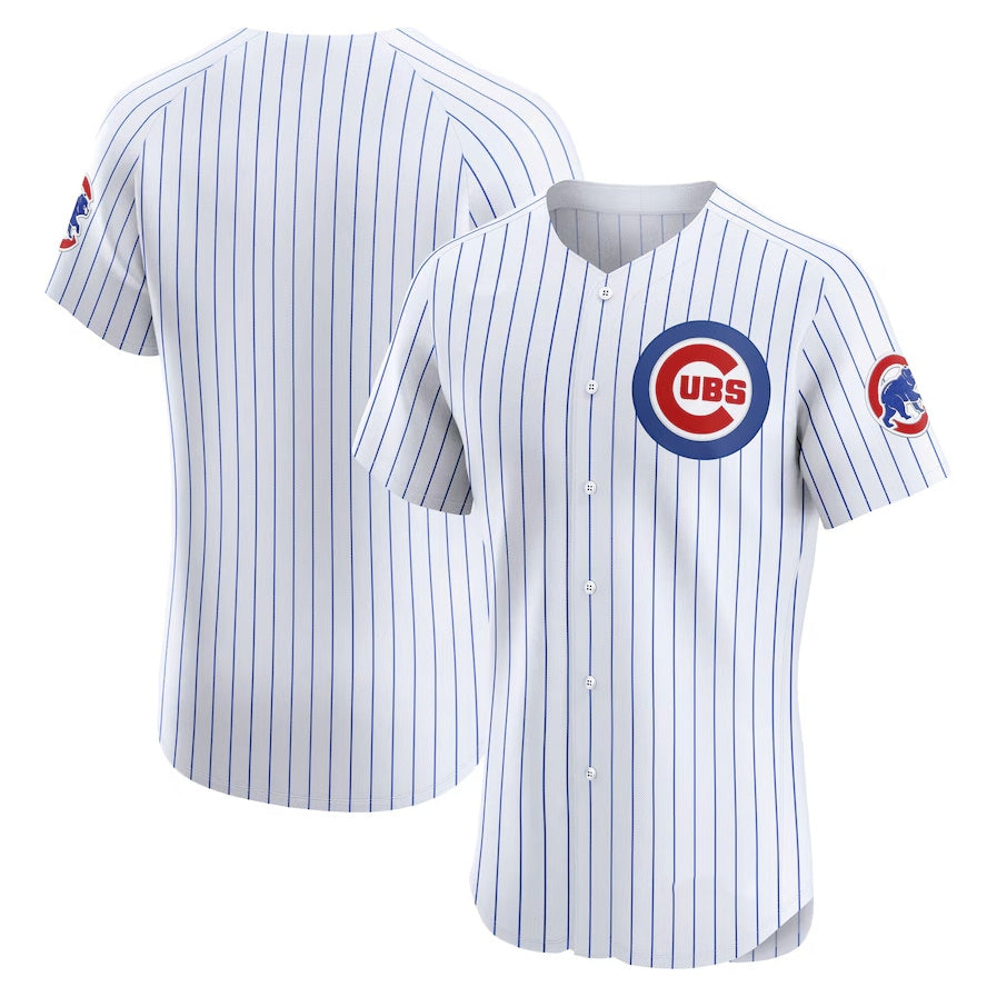 Chicago Cubs Home Elite Jersey - White Stitched Baseball Jersey baseball jersey product view 1