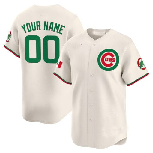 Custom Chicago Cubs Mexico Vapor Premier Limited V3¨C All Stitched Baseball Jersey baseball jersey product view 3