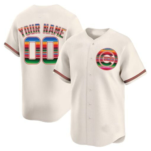 Custom Chicago Cubs Mexico Vapor Premier Limited¨C All Stitched Baseball Jersey baseball jersey product view 3