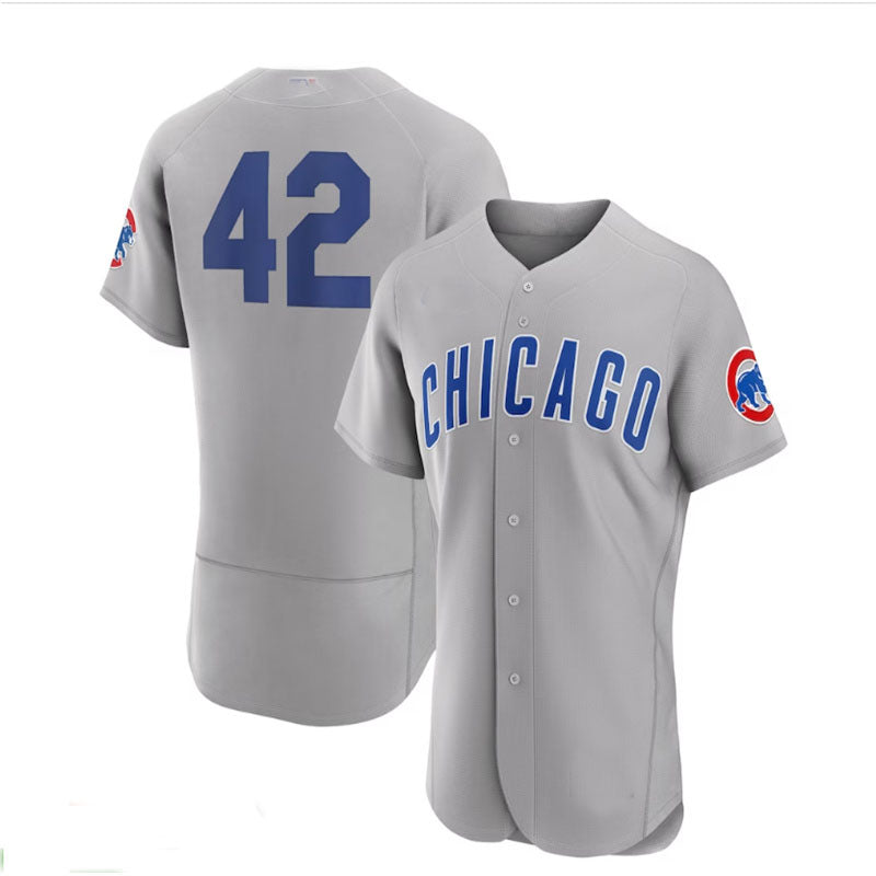 Chicago Cubs #42 2023 Jackie Robinson Day Authentic Jersey - Gray Baseball Jerseys baseball jersey product view 1