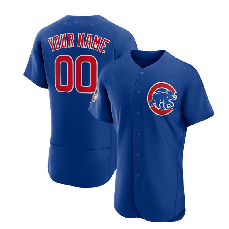 Custom Chicago Cubs Alternate Authentic Jersey - Royal Baseball Jerseys baseball jersey product view 1