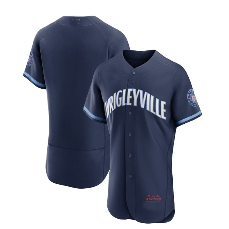 Chicago Cubs City Connect Authentic Jersey - Navy Baseball Jerseys baseball jersey product view 1
