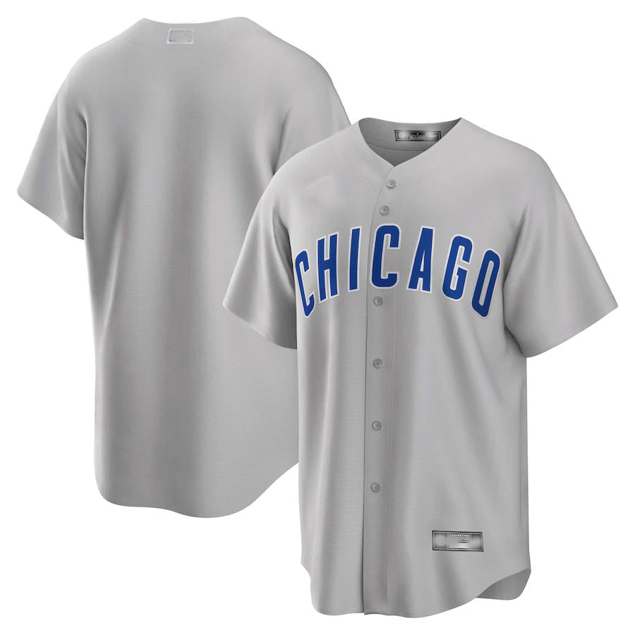 Chicago Cubs Gray Road Replica Team Jersey Baseball Jerseys baseball jersey product view 1