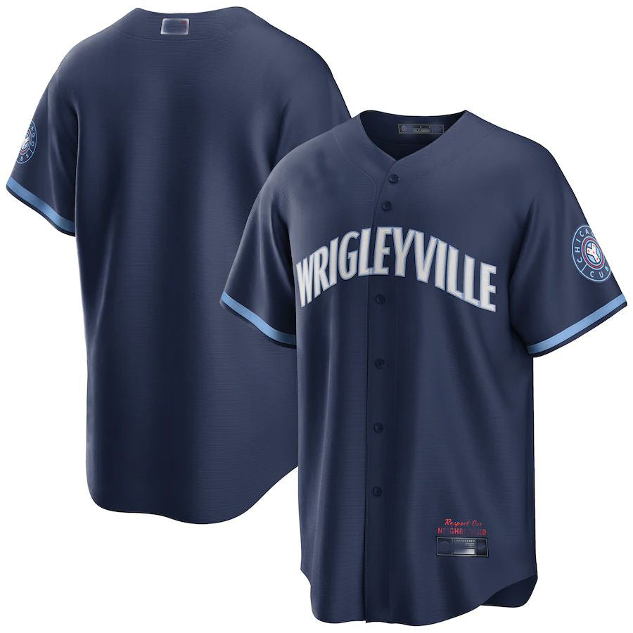 Chicago Cubs Navy City Connect Replica Jersey Baseball Jerseys baseball jersey product view 1