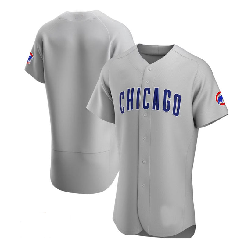 Chicago Cubs Road Authentic Team Jersey - Gray Baseball Jerseys baseball jersey product view 1