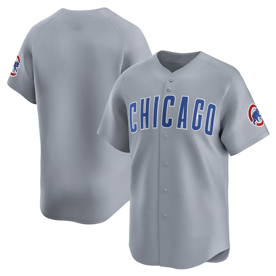 Chicago Cubs Road Limited Jersey - Gray Stitched Baseball Jersey baseball jersey product view 1