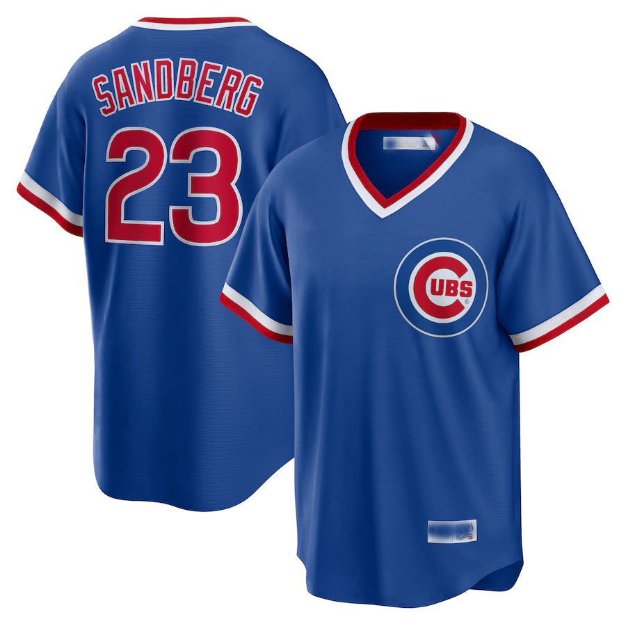 Chicago Cubs #23 Ryne Sandberg Royal Road Cooperstown Collection Player Jersey Baseball Jerseys baseball jersey product view 1
